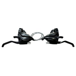 دسته دنده کلاچ‌دار دوچرخه مدل 21 سرعته king bike cezar 3x7 خفاشی با روکش بسته 2 عددی